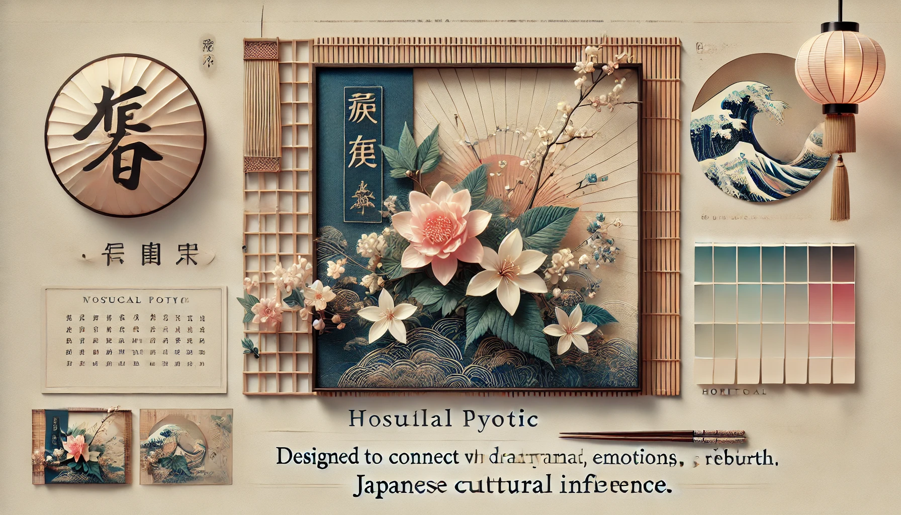 A visually poetic Japanese nature scene tying to a dramatic lyrical theme of love, loss, and rebirth, featuring symbolic flowers, soft natural lighting, and a serene ambiance. Designed to connect with drama-inspired emotions, horizontal layout, Japanese cultural influence.