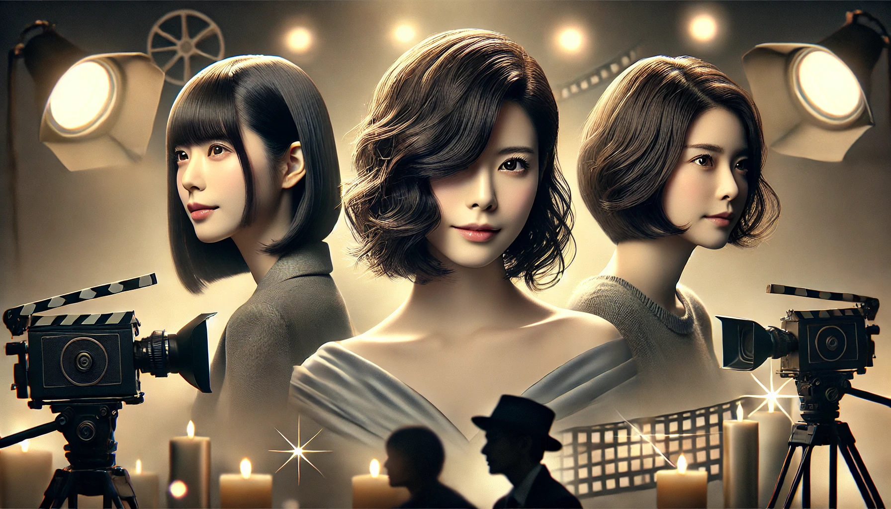 A visually appealing image showcasing Asami Mizukawa-inspired hairstyles featured in Japanese dramas, highlighting Bob, Short, and Long Hair with modern and elegant styling. Set in a cinematic background with soft lighting, capturing the drama-inspired aesthetic. Horizontal composition (16:9).