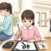 ピアノ、習字、ジャズダンスと、複数の習い事に励む幼少期の日本人少女